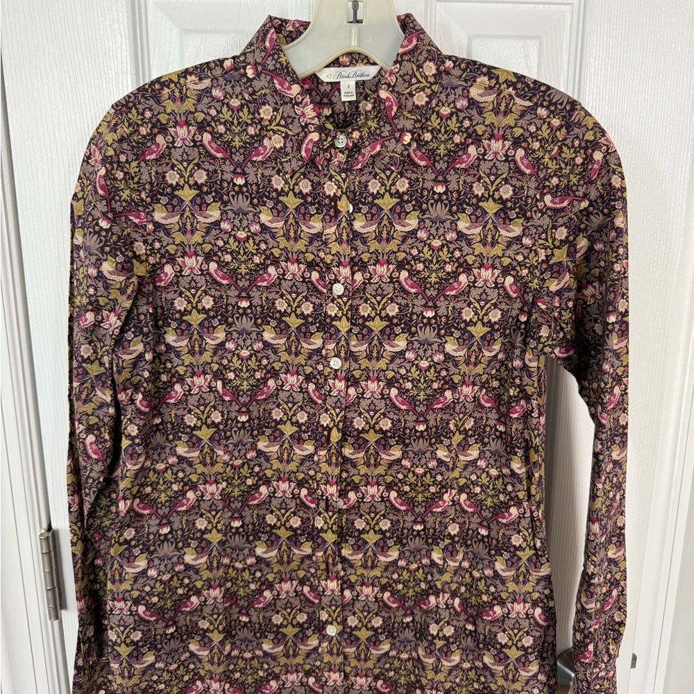 Brooks Brothers Paisley Floral Button-Up Shirt - Pink, Green, Brown
